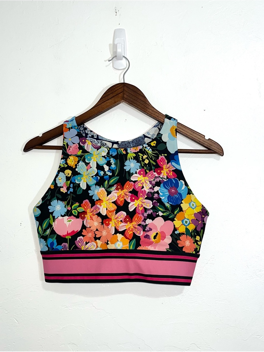 Johnny Was Bee Active High Neck Reversible Sports Bra - Picture 4 of 6